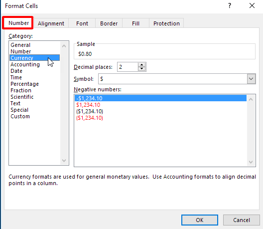 định dạng số với Format Cells