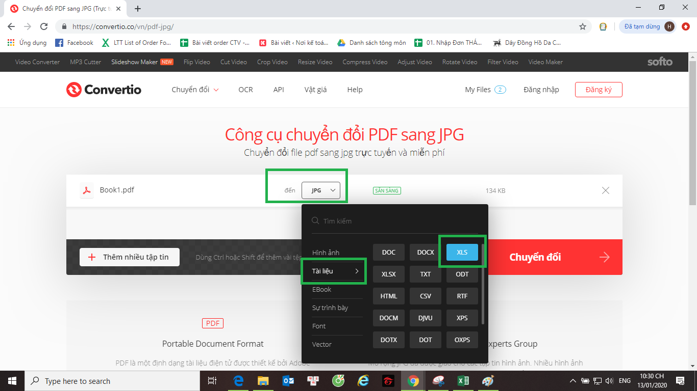 Cách chuyển file PDF sang Excel 4