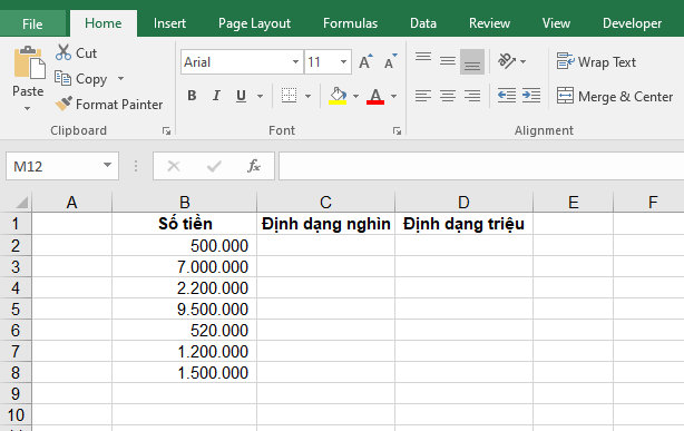 Mẹo cực hay để định dạng đơn vị tiền tệ trong Excel 1