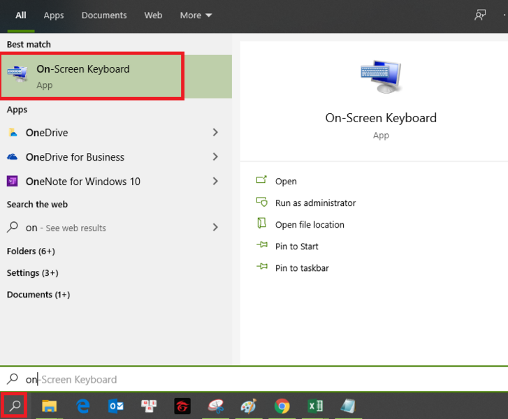Bật bàn phím ảo để tắt Scroll Lock