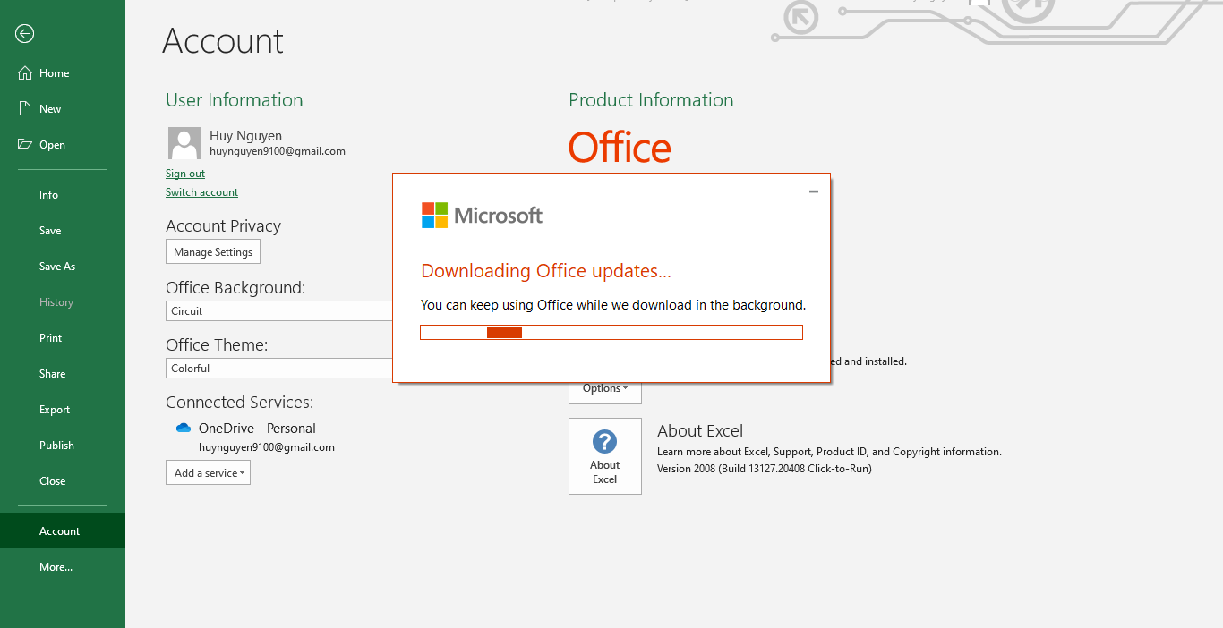 cách cập nhật Excel lên phiên bản mới nhất 4