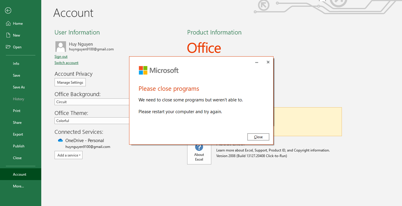 cách cập nhật Excel lên phiên bản mới nhất 5