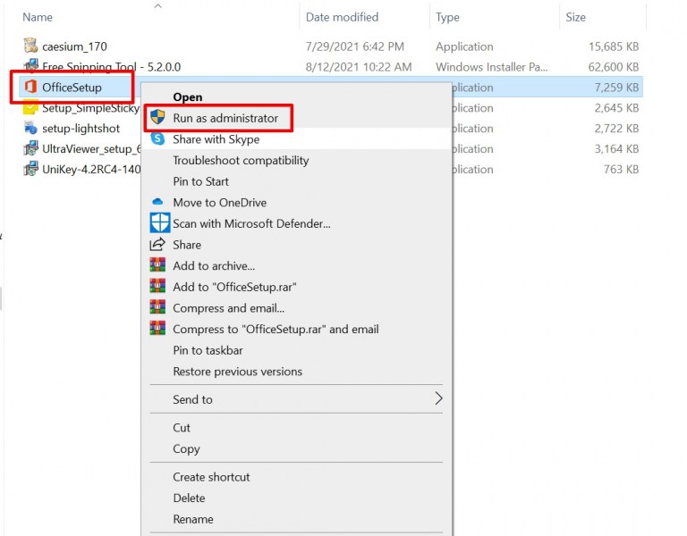 Chuột phải chọn Run as administrator khởi chạy ứng dụng