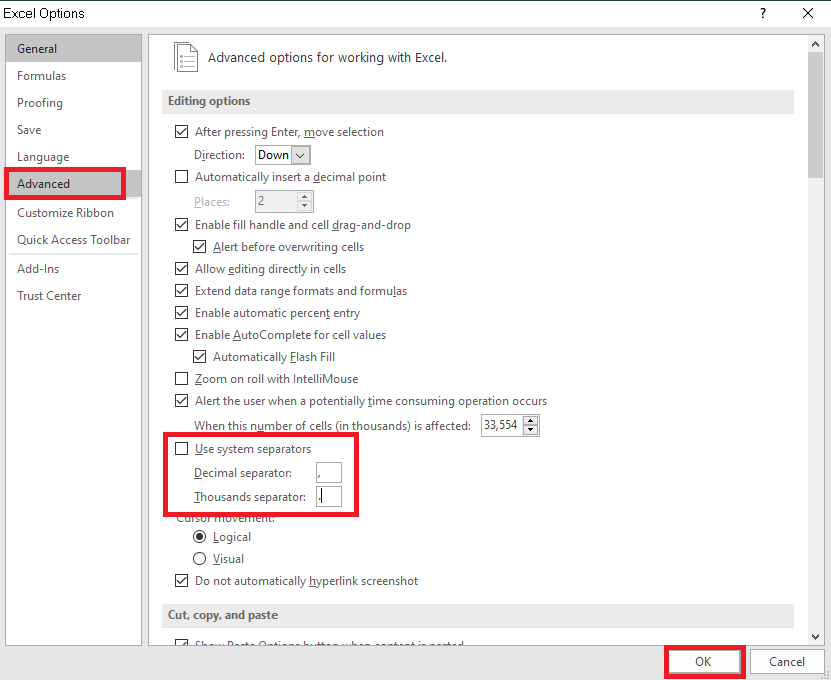 cách tự động thêm dấu chấm vào dãy số trong Excel 3