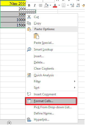 cách tự động thêm dấu chấm vào dãy số trong Excel 5