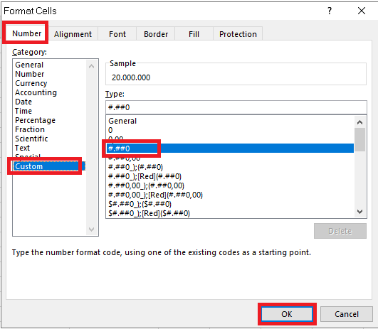 cách tự động thêm dấu chấm vào dãy số trong Excel 6