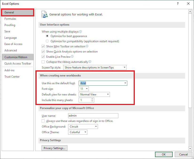 cách chuyển đổi font chữ trong Microsoft Excel 9