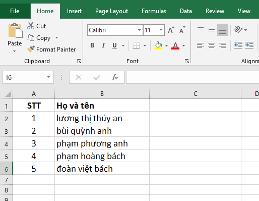 cách viết hoa chữ cái đầu trong Excel 2