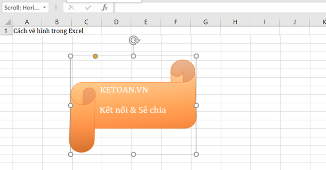 Cách vẽ hình, đổi màu, viết chữ vào hình khối trong Excel