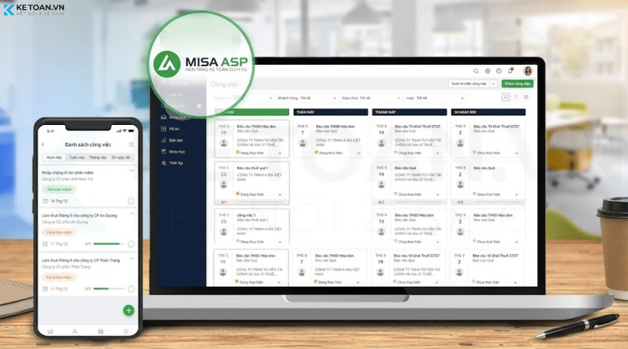 phần mềm kế toán dịch vụ MISA ASP tốt nhất cho đại lý thuế