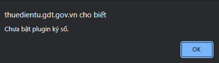 hình ảnh lỗi chưa bật plugin ký số