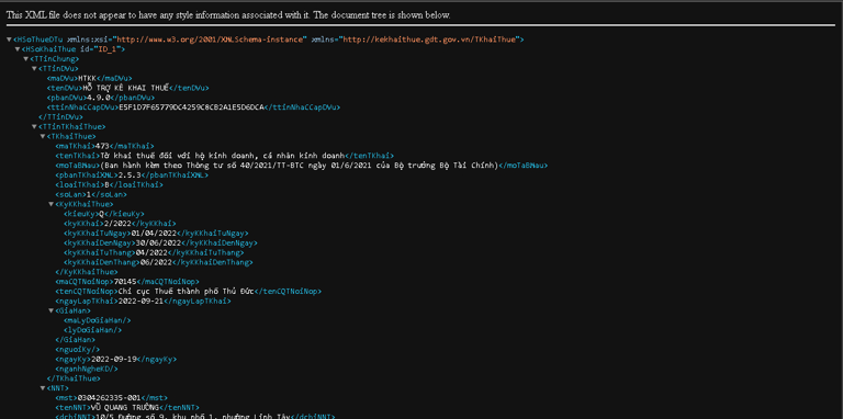 lỗi không đọc được tờ khai XML (2)