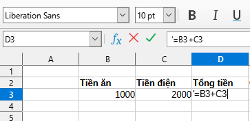 ảnh minh họa sử dụng dấu nháy đơn để chuyển công thức thành text