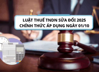 Luật Thuế thu nhập doanh nghiệp sửa đổi áp dụng từ ngày 1/10/2025 luật thuế tndn 2025 sửa đổi chính thức có hiệu lực