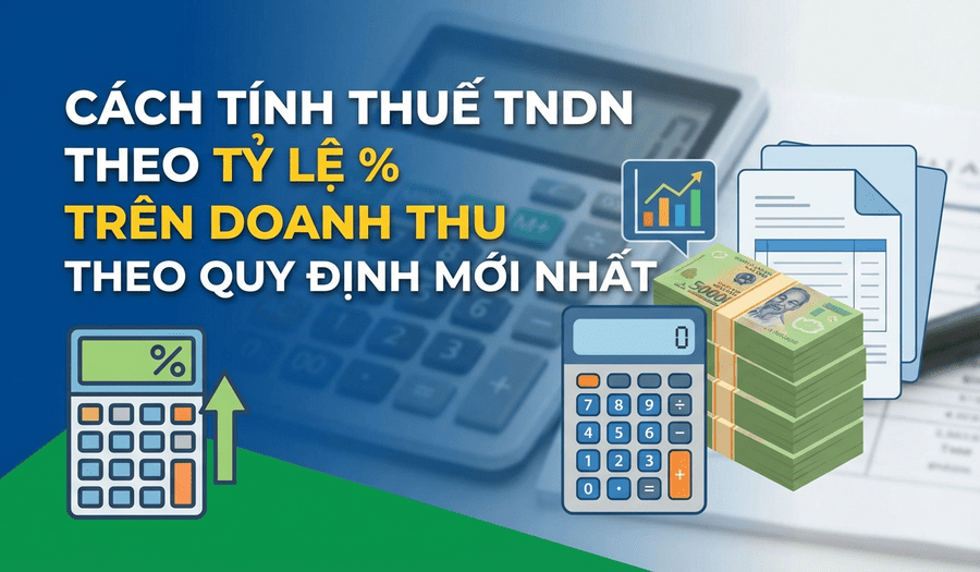cách tính thuế TNDN theo tỷ lệ phần trăm trên doanh thu
