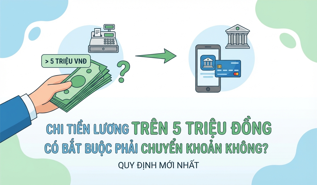 chi tiền lương trên 5 triệu đồng có phải chuyển khoản