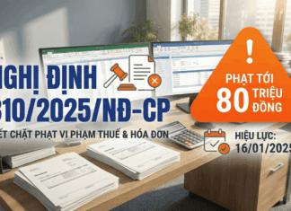 Toàn văn Nghị định 310/2025/NĐ-CP “Siết” quy định phạt thuế – Phạt tới 80 triệu đồng nếu cố tình không xuất hóa đơn! nghị định 310-2025-NĐ-CP siết chặt vi phạm thuế và hóa đơn